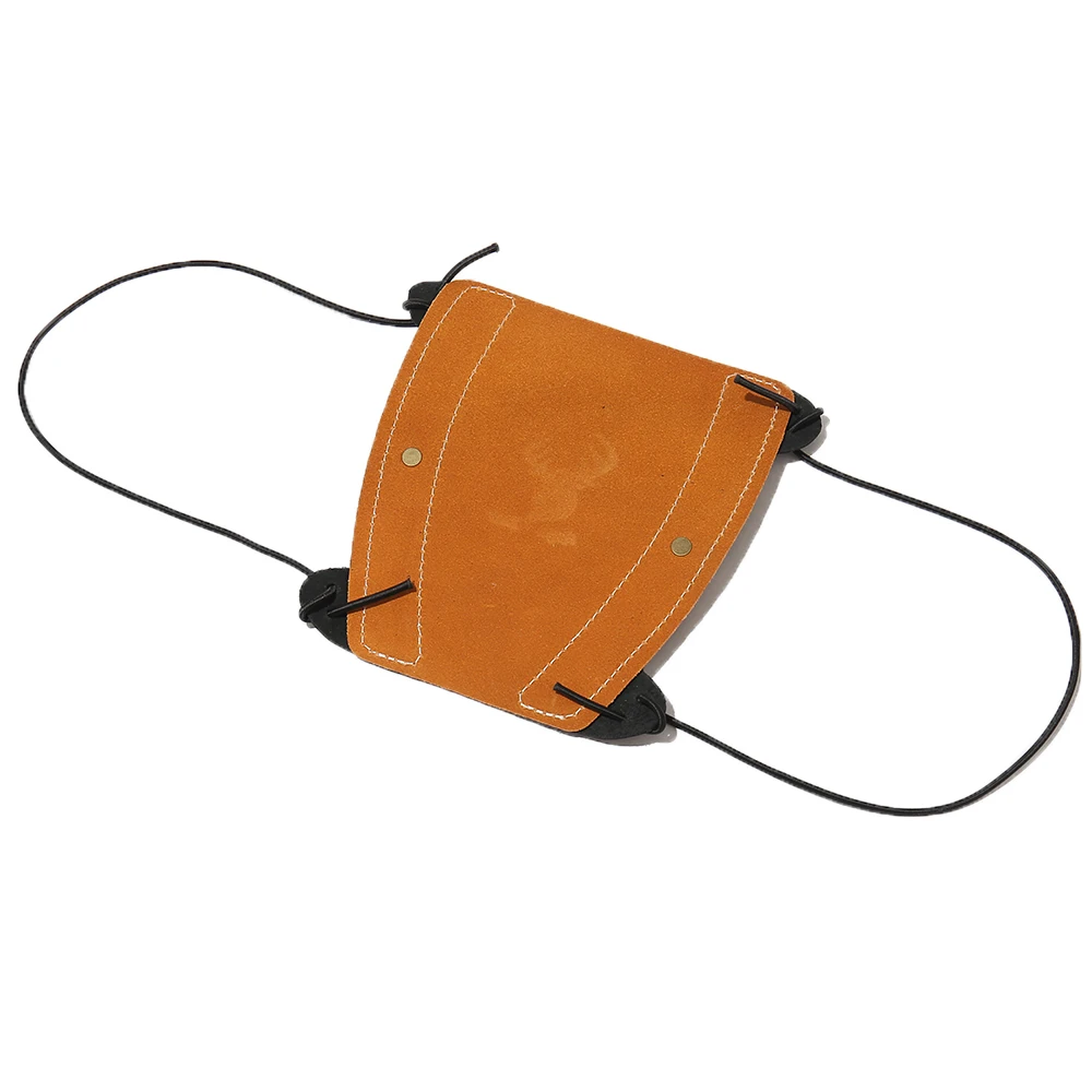 

First Layer Cowhide Arm Protector Guard 17.5X16.5cm for Archery Hunting Shooting