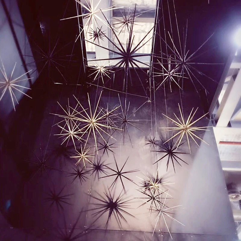 

Merry Christmas Hanging Star Wedding DecorationLanterns Golden Home New Year Decoration Decor Party Decoration