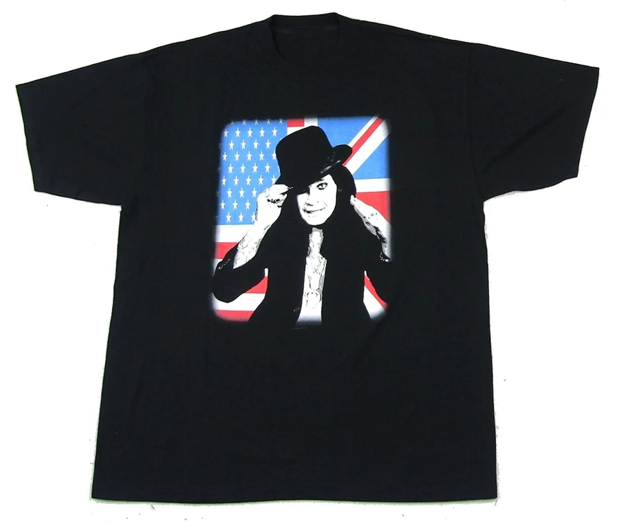 Ozzy osborn UK флаг США черная футболка новая Merch забавная хлопковая | Футболки