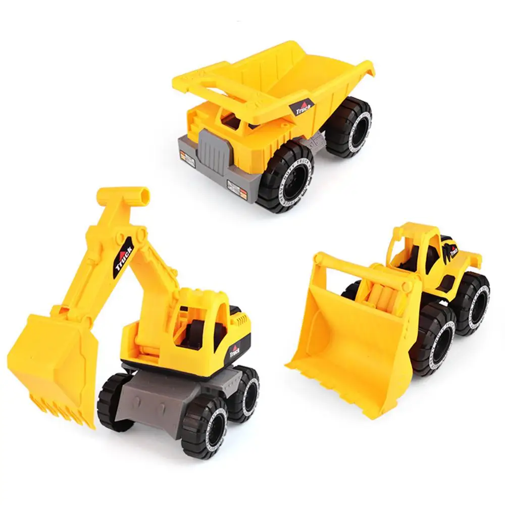 

New Large Toy Cars Construction Vehicles Excavators Sand Trucks Bulldozers Friction-Driven Children's Push Toys Kids Gifts