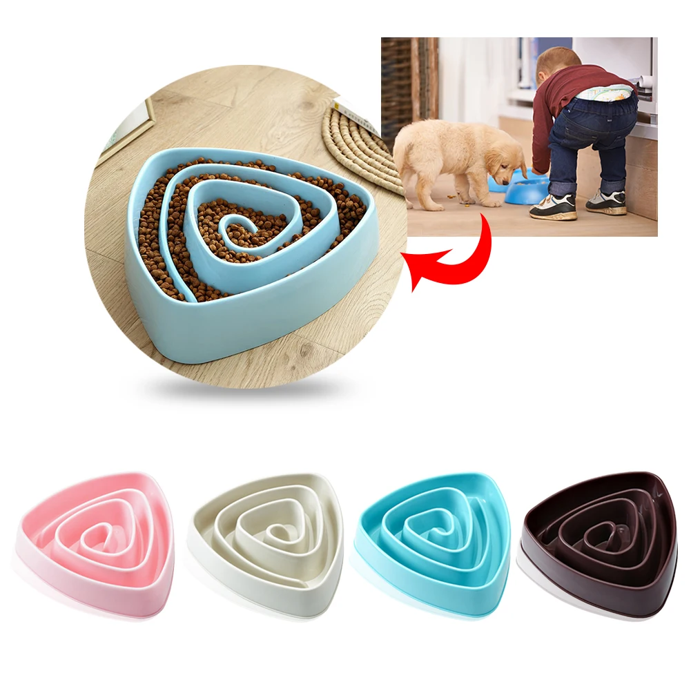 Треугольная миска для дрессировки собак пластиковая и щенков предотвращения