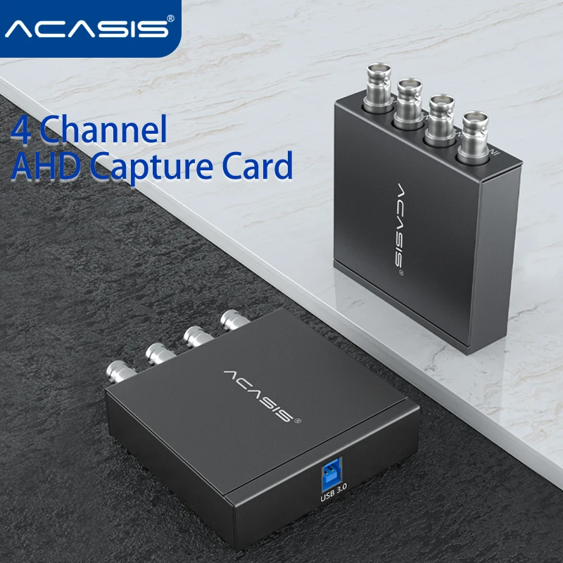 Acasis AHD 4 канальный к USB3.0 карта захвата 720p UVC видео Захват коробка для видеокамеры/HD