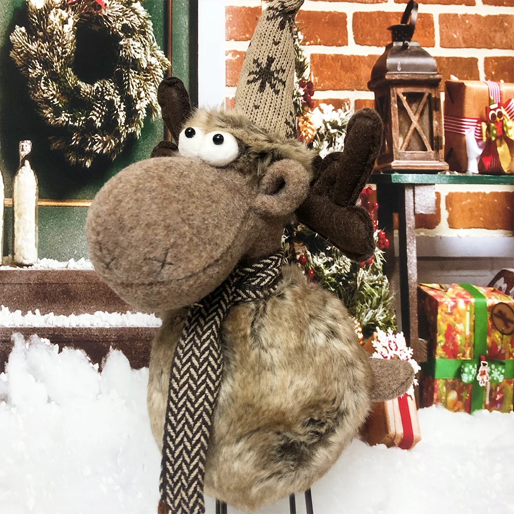 Оленевая кукла выдвижная стоящая игрушка рождественские плюшевые украшения