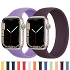 Петля Solo для ремешка для Apple Watch 44 мм 44 мм 41 мм 40 мм 38 мм 42 мм эластичный силиконовый ремешок для часов ремешок для часов Apple Watch ремешок серии 7 браслет iWatch серии 6543  SE  7 ремешок