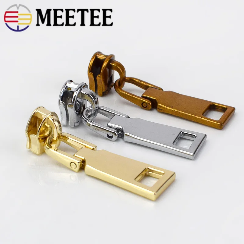 Meetee 25 шт. Модные 5# металлические ползунки для молнии куртки одежда молния голова тянет молния Ремонтный комплект DIY сумка Швейные аксессуары