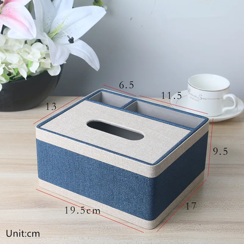 

Tissue Box Leather Paper Box Organizer Durable Multifunctiona Tissue Box Desktop Remote Holder For Office Home Storage Box
