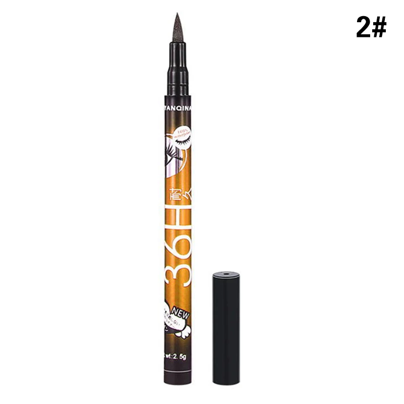 02 Brown Водостойкая жидкая подводка для глаз Make Up beauty Comestics жидкая подводка для глаз стойкий гладкий черный карандаш для глаз для женщин TSLM2 - Цвет: 02 Brown