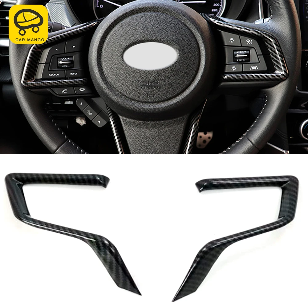 

CarMango for Subaru XV Crosstrek 2018-2021 Car Accessories Steering Wheel Panel Frame Trim Cover Sticker Interior Decoration