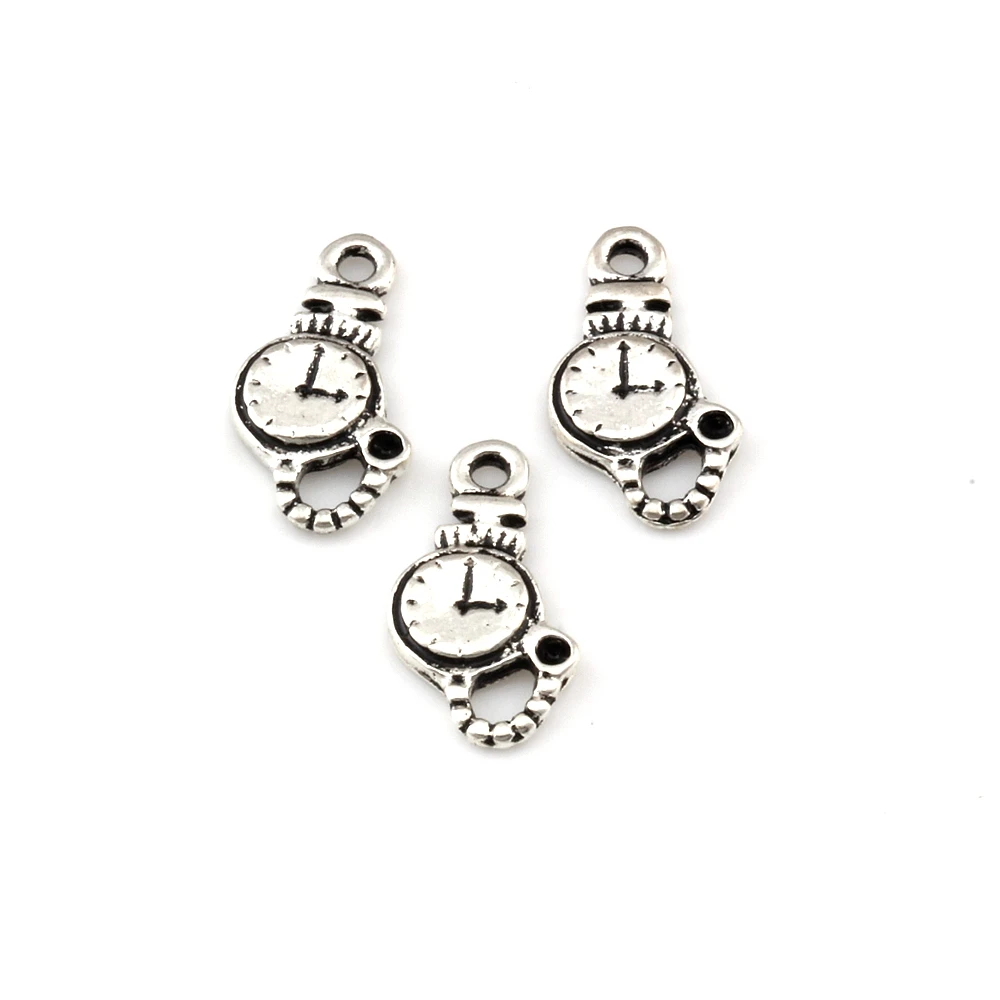 

200Pcs/lot Europe and America Fashion DIY Jewelry Single-sided design Quartz clock Zinc alloy Pendants 8.5 x16mm A-604