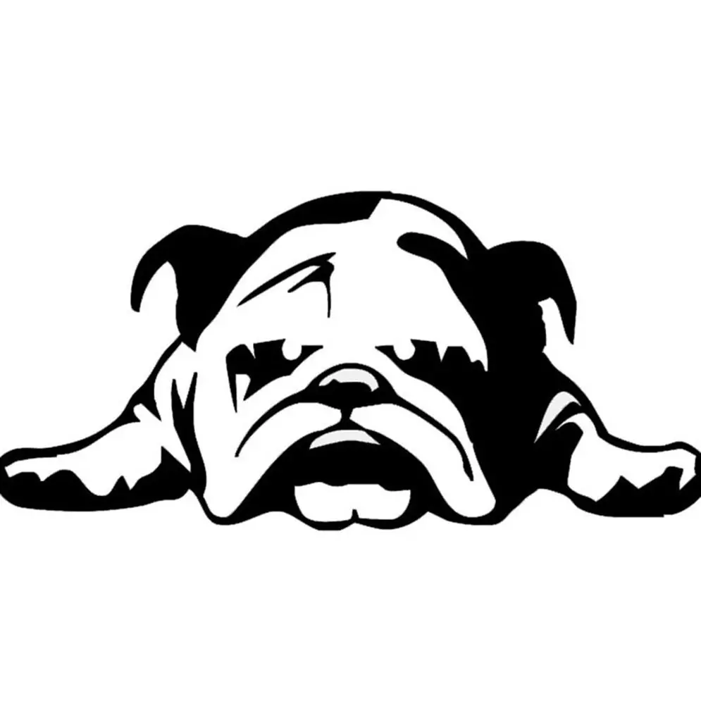 

Auto Car Sticker English Bulldog Tired Puppy Dog Personalized Decorative Anti Scratch Sticker Car Styling Sticker