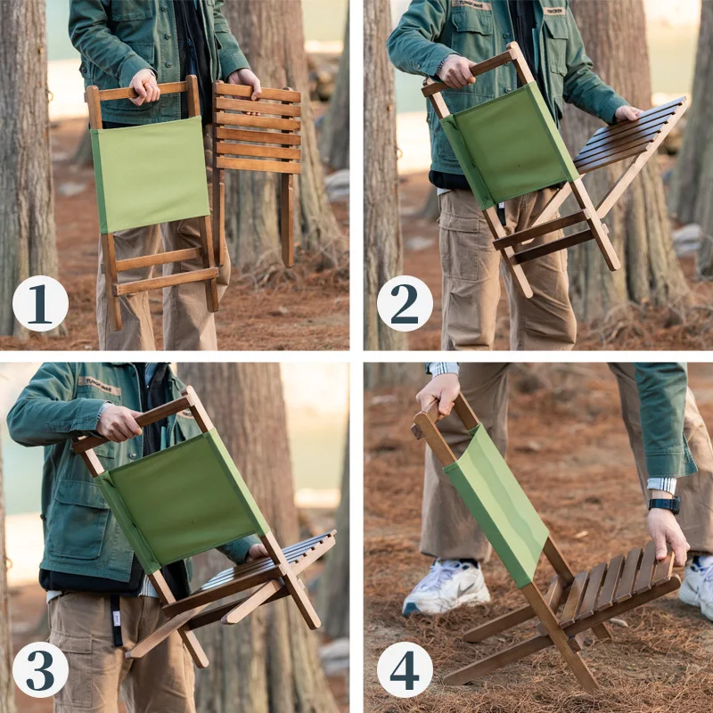 구매 접이식 비치 의자 야외 레저 캠핑 낚시 휴대용 참나무 의자