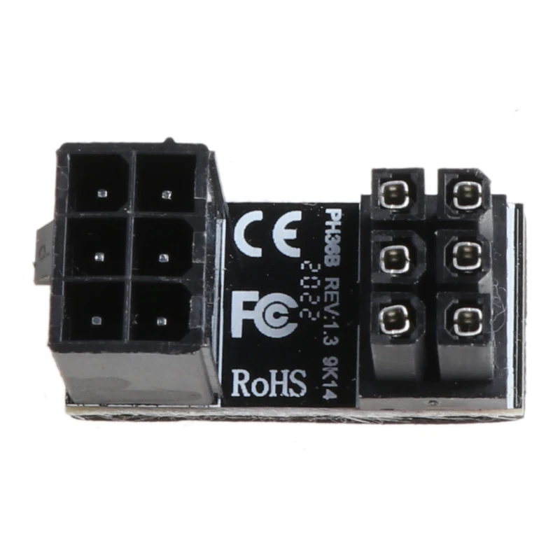 ATX 6pin Male 180 градусов угловой до 6Pin Женский адаптер питания для настольных