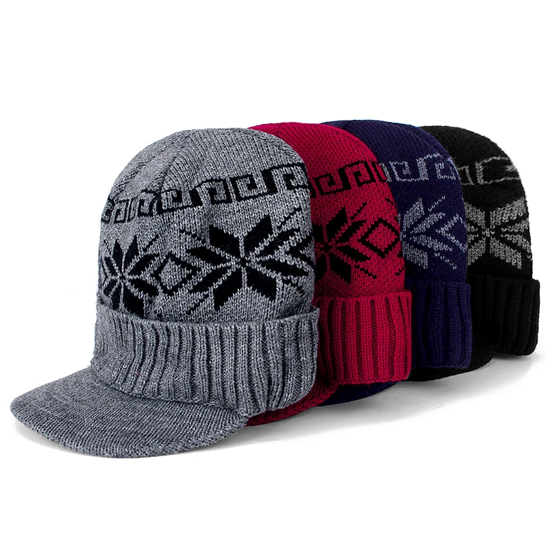 Высококачественные хлопковые зимние шапки с меховыми полями Skullies Beanies, шапка для мужчин и женщин, шерстяные шапки, маска Gorras Bonnet, вязаная шапка