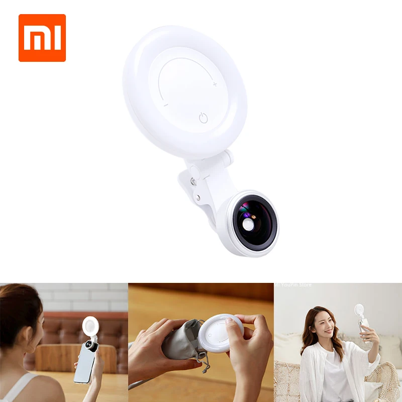 Xiaomi Wicue beauty Shot 120 ° супер широкоугольное кольцо осветительный светодиодный объектив для селфи многосекционный затемняющий долгий срок службы батареи для девочек