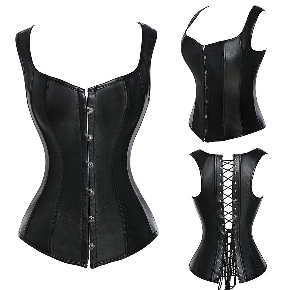 Waist Training Corset Vest Women Lace Up Boned Steampunk Bustiers Top Sexy Corselet Burlesque Clothing Gothic Party Costume