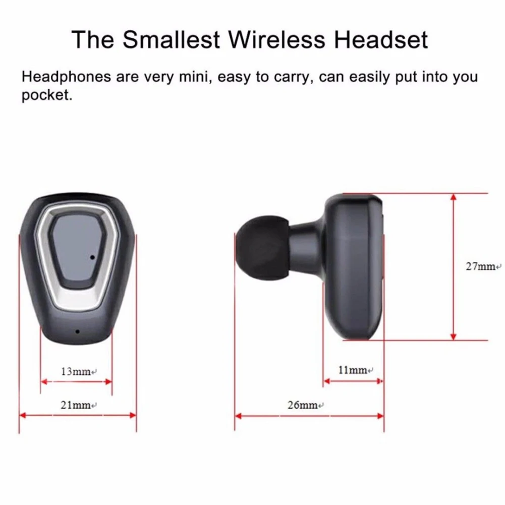 A7 TWS Беспроводная bluetooth-гарнитура стерео свободные руки спортивные Bluetooth наушники