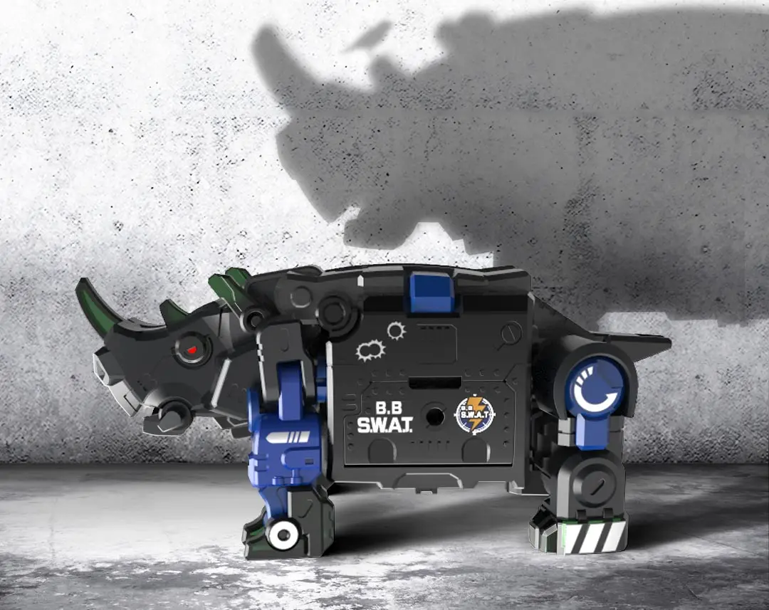 Трансформированная игрушка серия зверя голубая Броня 22 подвижная острые