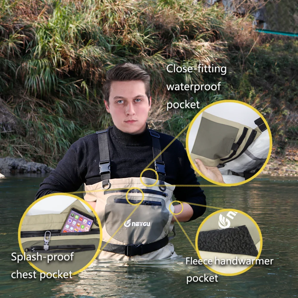 NeyGu camo Quick-Drain водонепроницаемый рыболовный wader с 4 мм неопрена чулок ноги для прогулок в потоп, дождливую и снежную погоду