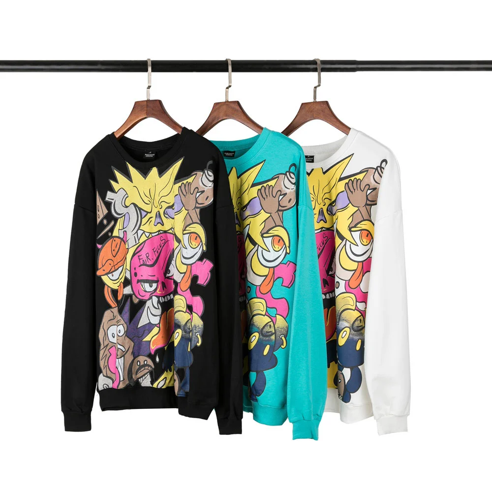 Модные толстовки с капюшоном для мужчин уличная одежда пуловер принтом свитшот