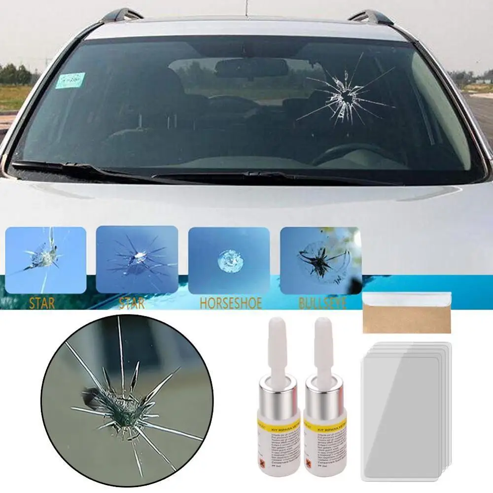 Car Windshield Repair tool DIY Window Tools Windscreen Glass Scratch Crack Restore Screen resin+blade+strips | Автомобили и