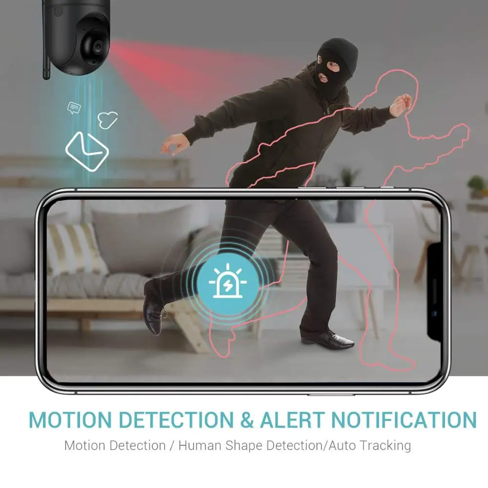 Беспроводная ip-камера 1080P интеллектуальная человеческая с автоматическим