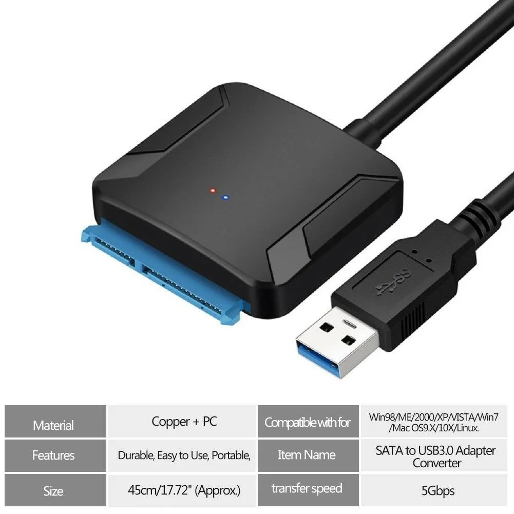 Адаптер для жесткого диска IDE SATA с USB 3 0 на 2 5/3 5 дюйма кабель-преобразователь DJA99 |
