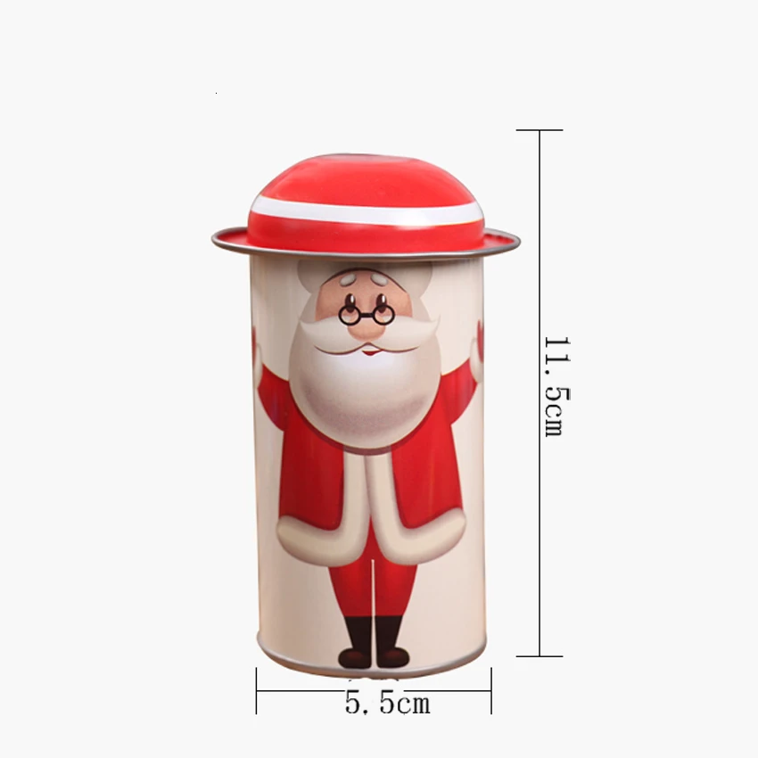 

Qianxiaozhen 1pcs Iron Christmas Candy Box Christmas Decoration For Home Christmas Table Decoration Party Supplies Random Style