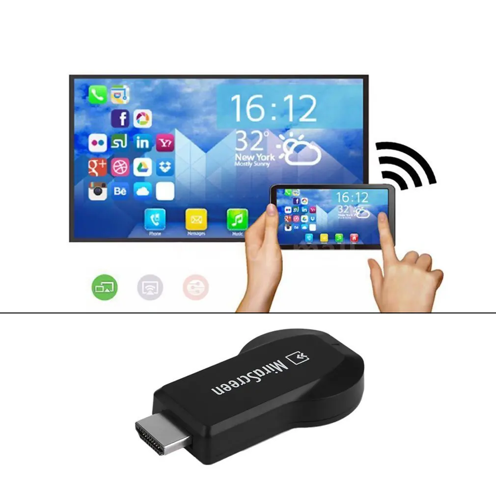 

HD Wifi Display Receiver DLNA Airplay Miracast DLAN Dongle HDMI 1080P Supports Popular Standards Digital ZC260100 ONLENY