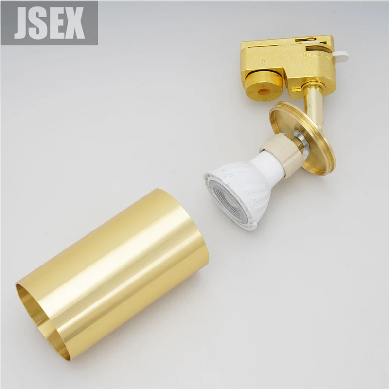 Светодиодный Трековый светильник черного/золотого цвета алюминиевый Точечный