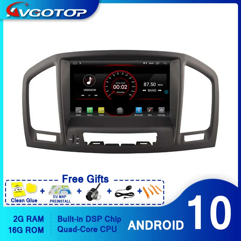 Автомагнитола AVGOTOP Android 10 GPS для OPEL INSIGNIA 2008 2009 2010 2011 Wi-Fi навигация Carplay мультимедиа |