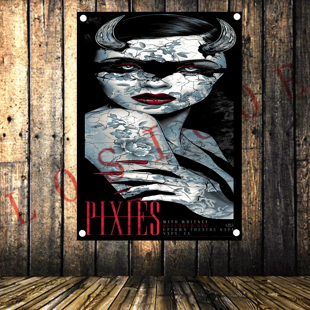 Массивная тату-бумага винтажный Флаг черепа рок-н-ролл музыкальный плакат баннер