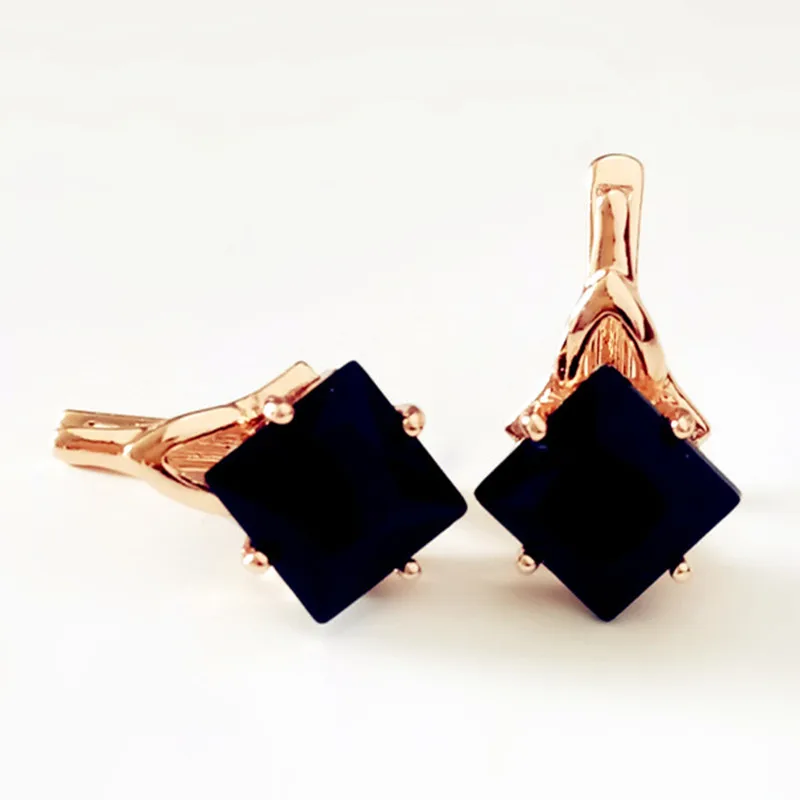 Женский комплект свадебных украшений обручальное кольцо и серьги цвета розового