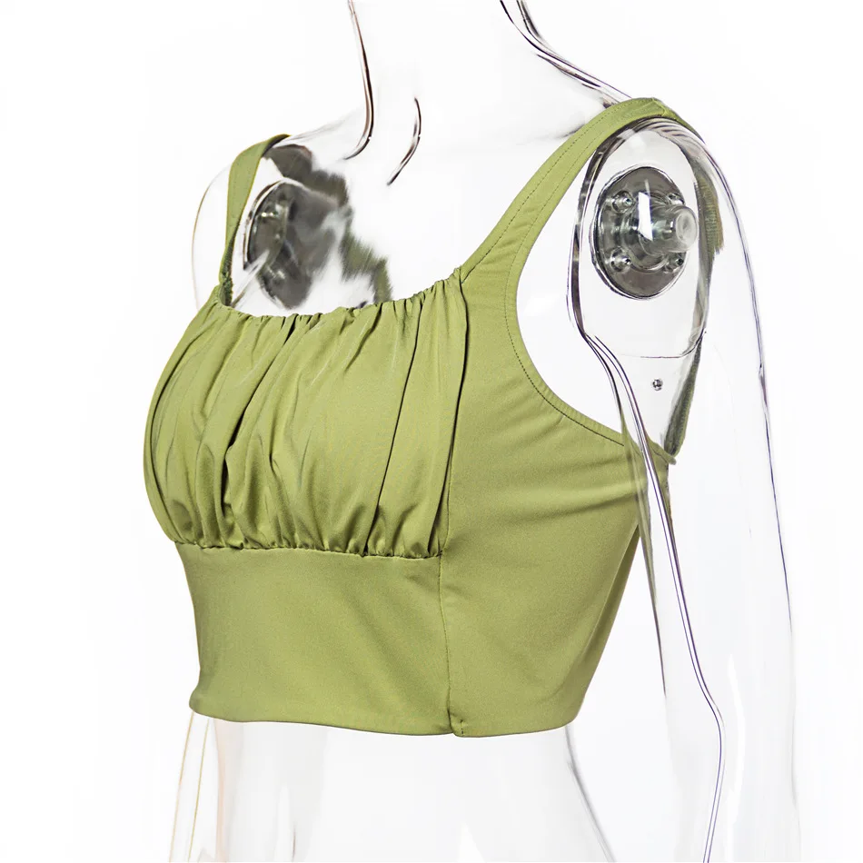 

2021 new European and American self-cultivation bottoming shirt short paragraph with spice girls sexy camisole women tops