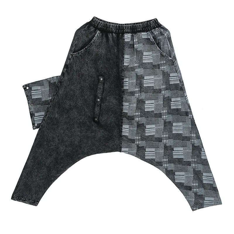 Женские повседневные брюки до щиколотки LANMREM шаровары с разрезом на талии модель