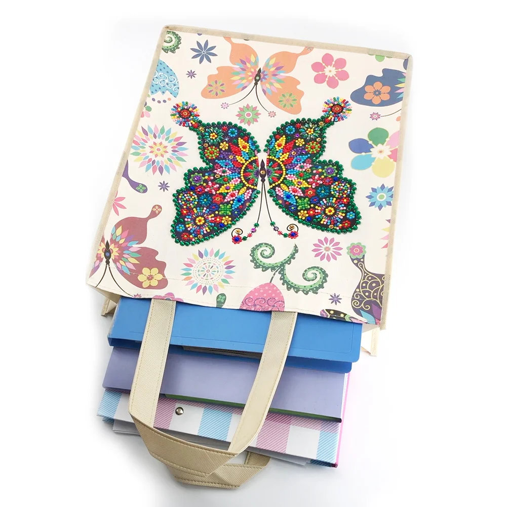 

DIY Diamond Painting Handbag Mosaic Drill Reusable Eco-friendly Shopping Storage Bags Foldable Grocery Tote Home Organizer Gift