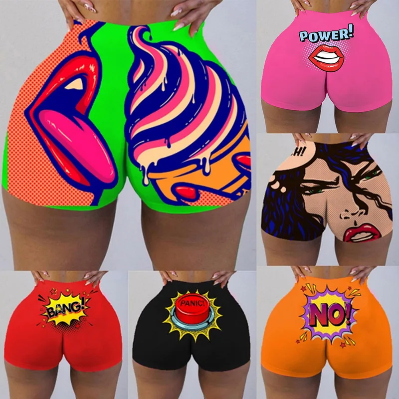 Новые летние женские шорты с высокой талией Сексуальные облегающие Женские