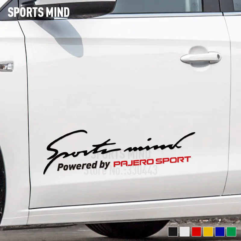 2 Pieces Sports Mind Car Sticker Decal Automobiles Styling For Mitsubishi Pajero Sport Montero Accessories | Автомобили и