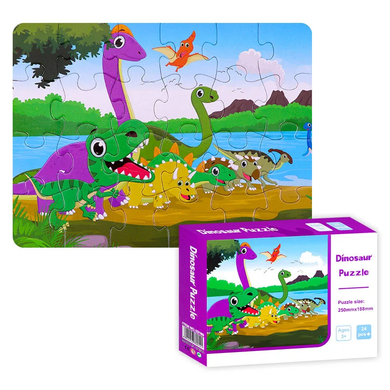07 8 Style Animals Paper Jigsaw Puzzles Educational Puzzle For Children Kids Toys Brain Training Games Toys For Children Baby Gift - Цвет: 07