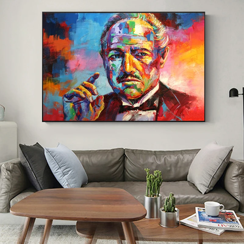 

Godfather Graffiti Art Abstract Canvas Paintings on The Wall Art Posters and Prints Street Art of Godfather Wall Pictures Cuadro