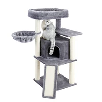 cat scratching board post tree climbing frame with cradle cats tower pet toy reinforced columns