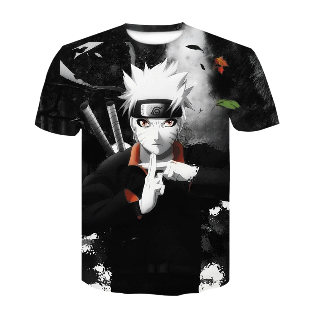 Лето 2020 новая японская аниме Наруто Uchiha Sasuke Itachi 3D футболка Мужская с круглым