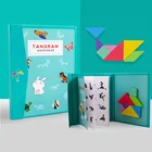 Новый детский Магнитный 3D пазл головоломка танграмма игра для обучения мышления малыш Монтессори Обучающие деревянные игрушки для детей