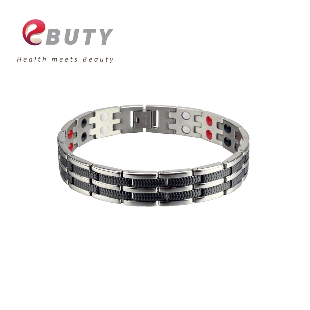 Черный титановый браслет EBUTY для влюбленных подарок модные ювелирные изделия