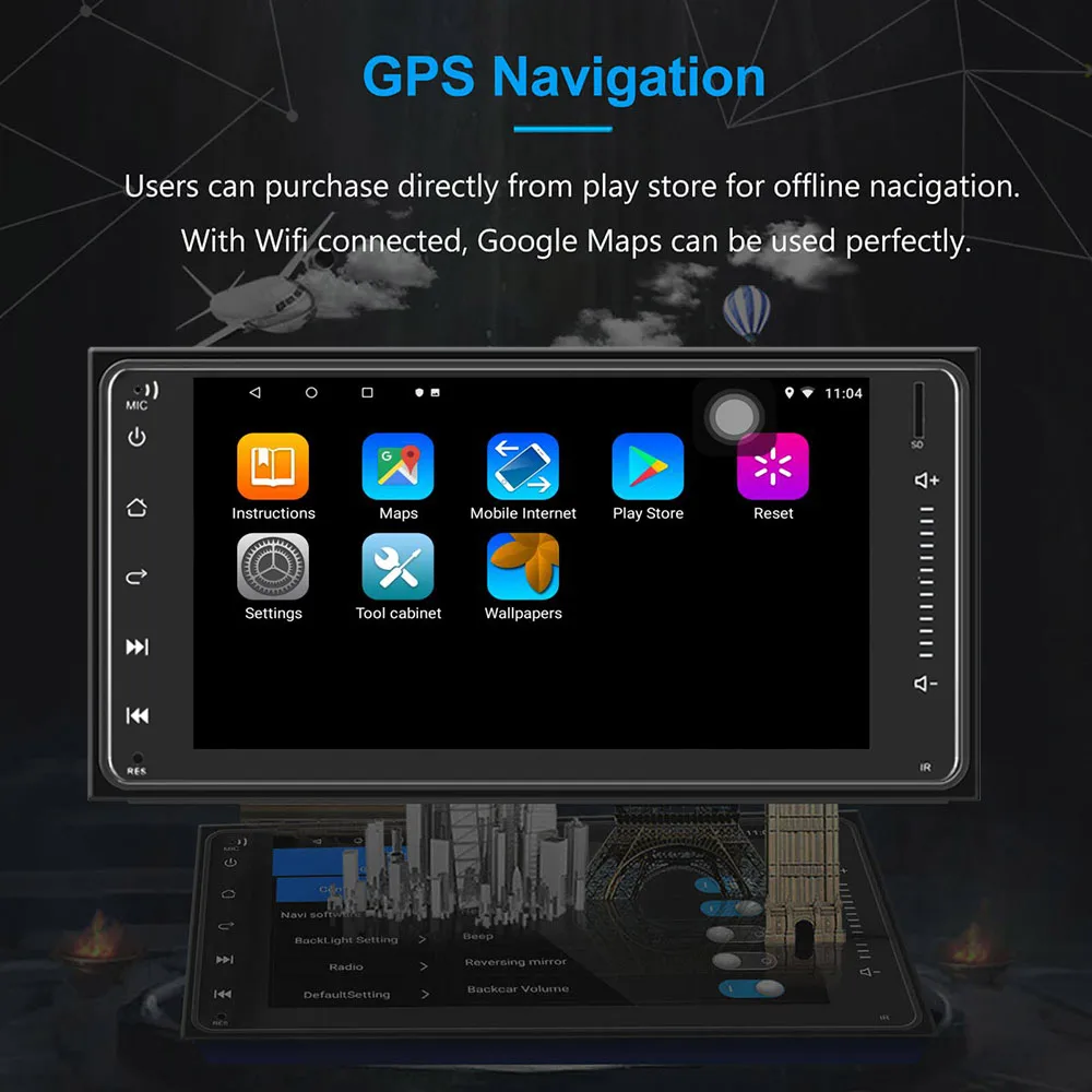 RDS 2Din Android 8 1 универсальный автомобильный радиоприемник стерео мультимедийный