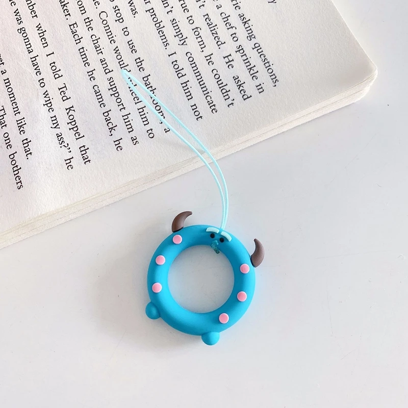 

50Pcs Universal Cute Cartoon Silicone Finger Ring Mobile Phone Short Strap Phone Lanyards