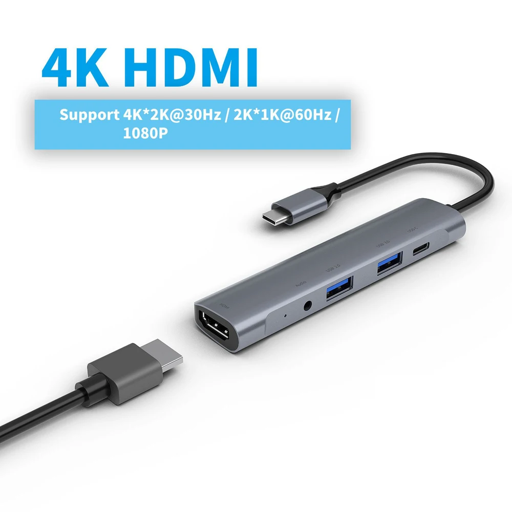 USB C концентратор к HDMI адаптер док станция для Samsung Galaxy Note10/9/S10/S9 Type с 4K 3 0 2 PD 5 мм Macbook