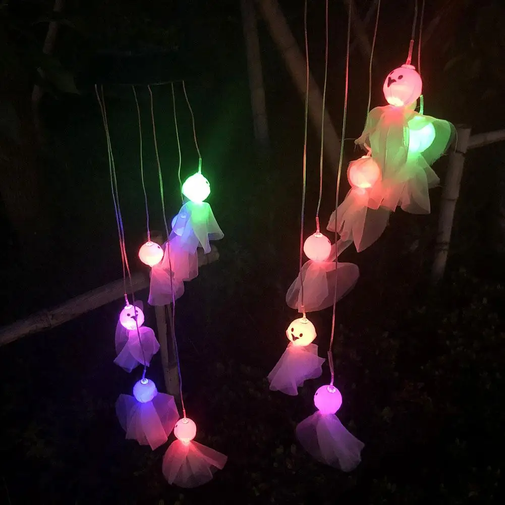 

LED Solar String Light Wind Chime Lamp Colorful Doll Hanging Lights for Outdoor Garden Courtyard Decoration