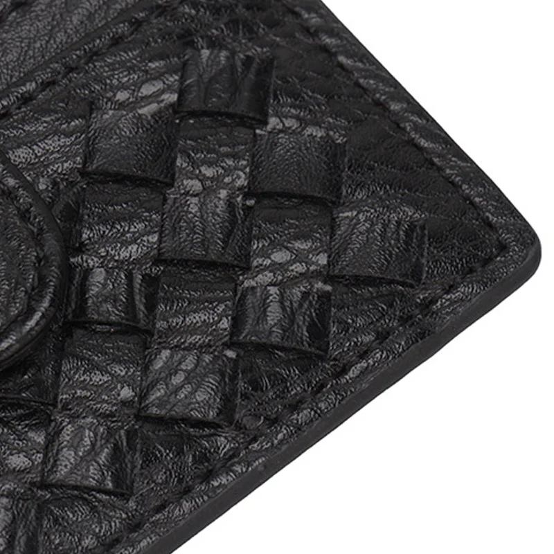 Новый женский маленький кошелек из искусственной кожи тонкий тканый чехол для