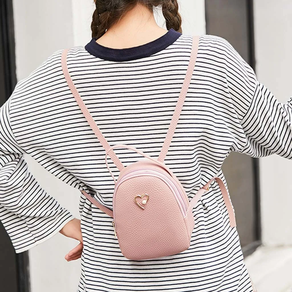 2020 модные трендовые рюкзаки Женский однотонный маленький рюкзак на плечо