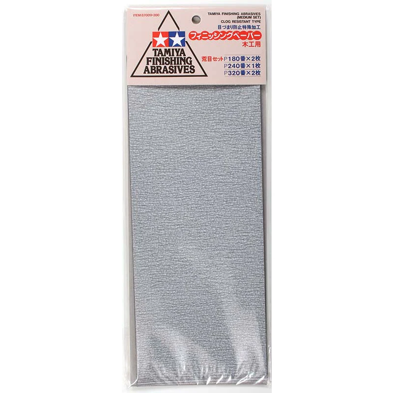 

Tamiya 87009 Finishing Abrasives Medium Craft Tools 5pcs (180 x 2,240 x 1,320x2)